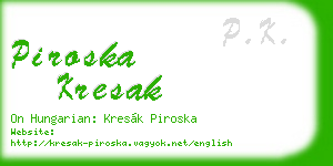 piroska kresak business card