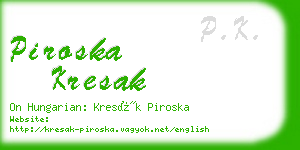 piroska kresak business card